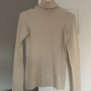 Cream Turtle Neck Sweater